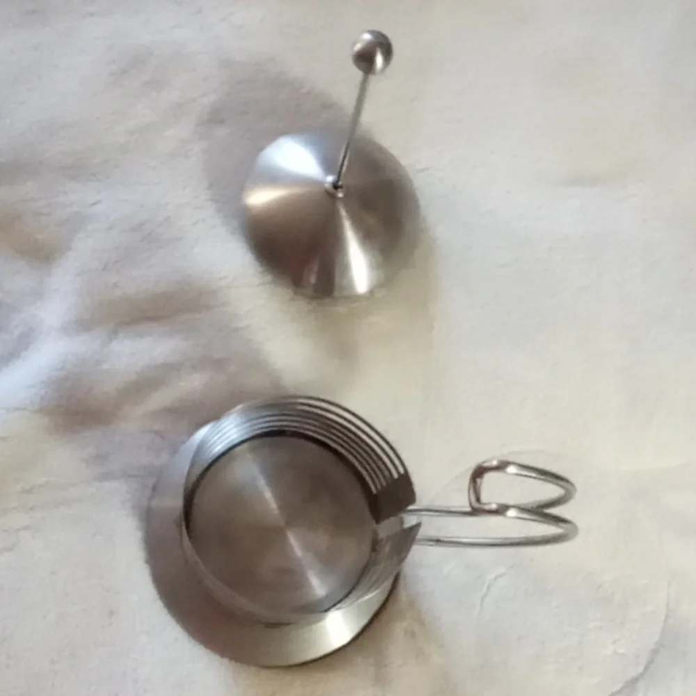 Elegant Silver French Press Coffee Maker